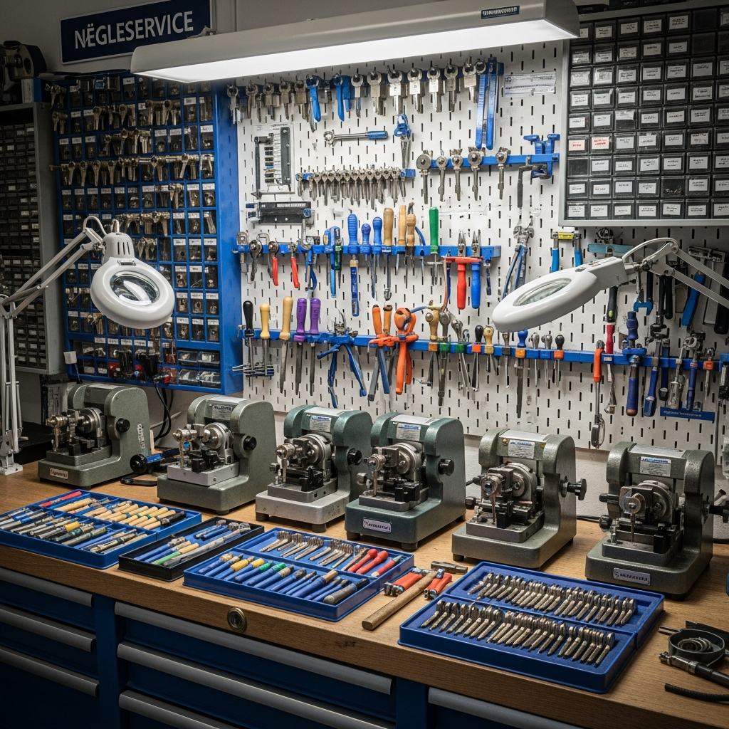 Nøgleværksted med præcisionsværktøj